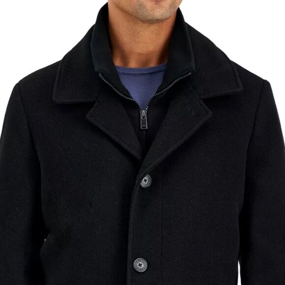 CALVIN KLEIN Men’s Classic Fit Gray Wool Blend Overcoat, 38R - Picture 2 of 13